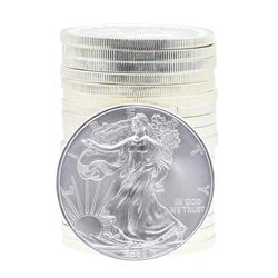 Roll of (20) 2008 $1 American Silver Eagle Brilliant Uncirculated Coins