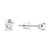 Image 2 : 14KT White Gold 0.45ctw Diamond Stud Earrings