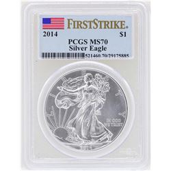 2014 $1 American Silver Eagle Coin PCGS MS70