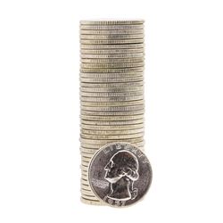 Roll of (40) 1957 Brilliant Uncirculated Washington Silver Quarters