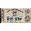 Image 1 : 1863 Fifty Cents The State of Alabama Obsolete Bank Note