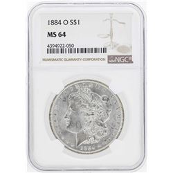 1884-O $1 Morgan Silver Dollar Coin NGC MS64
