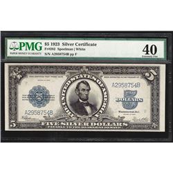1923 $5 Porthole Silver Certificate Note Fr.282 PMG Extremely Fine 40