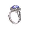 Image 3 : 14KT White Gold 3.43ct Tanzanite and Diamond Ring