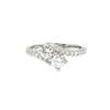 Image 1 : 14KT White Gold 0.89ctw Round Cut Diamond Engagement Wedding Ring