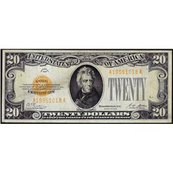 1928 $20 Gold Certificate Note