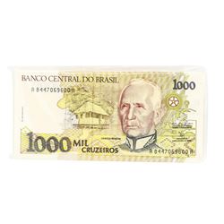 Pack of (100) Brazil 1000 Mil Cruzeiros Uncirculated Notes