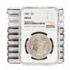 Image 1 : Lot of (10) 1887 $1 Morgan Silver Dollar Coins NGC MS64