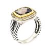 Image 4 : David Yurman 18KT Yellow Gold and Sterling Silver 5.00ct Smoky Quartz Ring