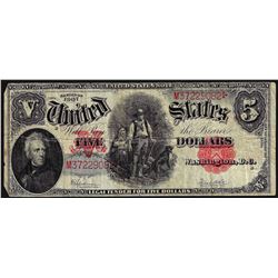 1907 $5 Woodchopper Legal Tender Note