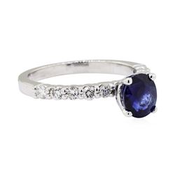 14KT White Gold 1.44ct Sapphire and Diamond Ring