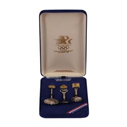 Lot of (3) 1984 Limited Edition Silver Plated Olympic Spoons