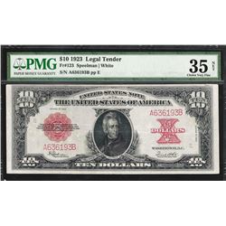 1923 $10 Poker Chip Legal Tender Note Fr.123 PMG Choice Very Fine 35 Net