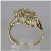 Image 2 : 14KT Yellow Gold 0.64ctw Diamond Cluster Ring