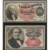 Image 1 : Lot of (2) Twenty Five Cent Fractional Currency Notes