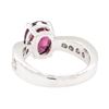 Image 3 : 14KT White Gold 1.25ct Rubellite and Diamond Ring