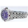 Image 5 : Rolex Stainless Steel Purple Diamond and Ruby DateJust Ladies Watch