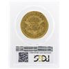 Image 2 : 1866 $20 with Motto Liberty Head Double Eagle Gold Coin PCGS Genuine AU Detail