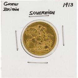 1913 Great Britain Gold Sovereign Coin