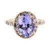 Image 2 : 14KT Rose Gold 3.51ct Tanzanite and Diamond Ring