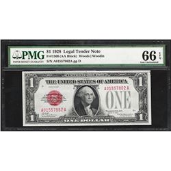 1928 $1 Legal Tender Note Fr.1500 PMG Gem Uncirculated 66EPQ