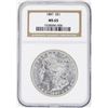Image 1 : 1887 $1 Morgan Silver Dollar Coin NGC MS65