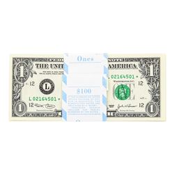 Pack of (100) Consecutive 2003 $1 Federal Reserve STAR Notes San Francisco