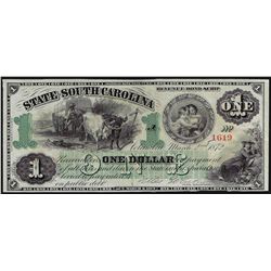 1872 $1 State of South Carolina Revenue Bond Scrip