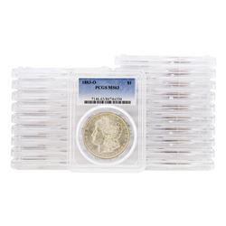 Lot of (20) 1883-O $1 Morgan Silver Dollar Coins PCGS MS63
