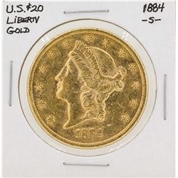 1884-S $20 Liberty Head Double Eagle Gold Coin