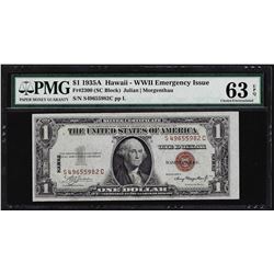 1935A $1 Hawaii Silver Certificate WWII Emergency Note PMG Choice Uncirculated 6