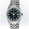 Image 1 : Rolex Mens Stainless Steel Black String Diamond VS Datejust Wristwatch