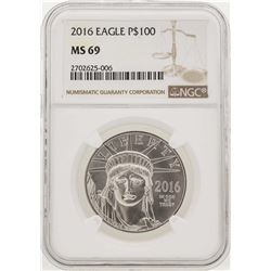 2016 $100 Platinum American Eagle Coin NGC MS69