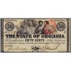 Image 1 : 1863 Fifty Cents The State of Georgia Obsolete Bank Note