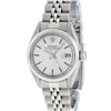 Image 2 : Rolex Ladies Stainless Steel Silver Index Smooth Bezel Jubilee Band Datejust Wri