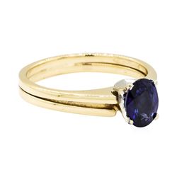 14KT Yellow Gold 0.92ct Sapphire Ring