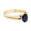 Image 1 : 14KT Yellow Gold 0.92ct Sapphire Ring