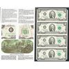 Image 1 : Uncut Sheet of (4) 1976 $2 Federal Reserve STAR Notes