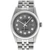 Image 1 : Rolex Mens 36mm Stainless Steel Slate Grey Diamond Datejust Wristwatch