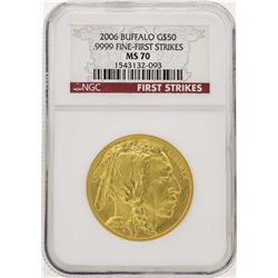 2006 $50 American Gold Buffalo Coin NGC MS70 First Strike