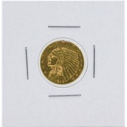 1914-D $2 1/2 Indian Head Quarter Eagle Gold Coin