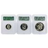 Image 1 : 1976-S Washington Quarter, Kennedy Half Dollar & Eisenhower Dollar Coins ICG PR6