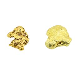 Lot of (2) Total Gold Nuggets 5.68 grams Total Weight