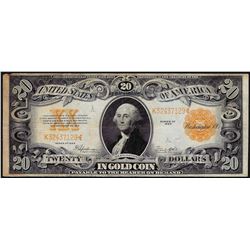 1922 $20 Gold Certificate Note