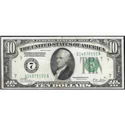 1928A $10 Federal Reserve Note