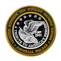 .999 Silver Imperial Palace Hotel & Casino Nevada $10 Gaming Token Limited Editi