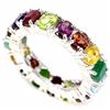Image 1 : GENUINE RUBY EMERALD SAPPHIRE GARNET TOPAZ  RING