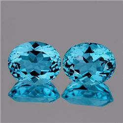 Natutal  Intense Sky Blue Topaz Pair 12 x 10 MM - VVS