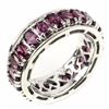 Image 1 : Natural  Pink Raspberry Rhodolite Garnet Eternity Band