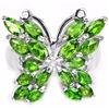 Image 1 : Natural Green Chrome Diopside Ring